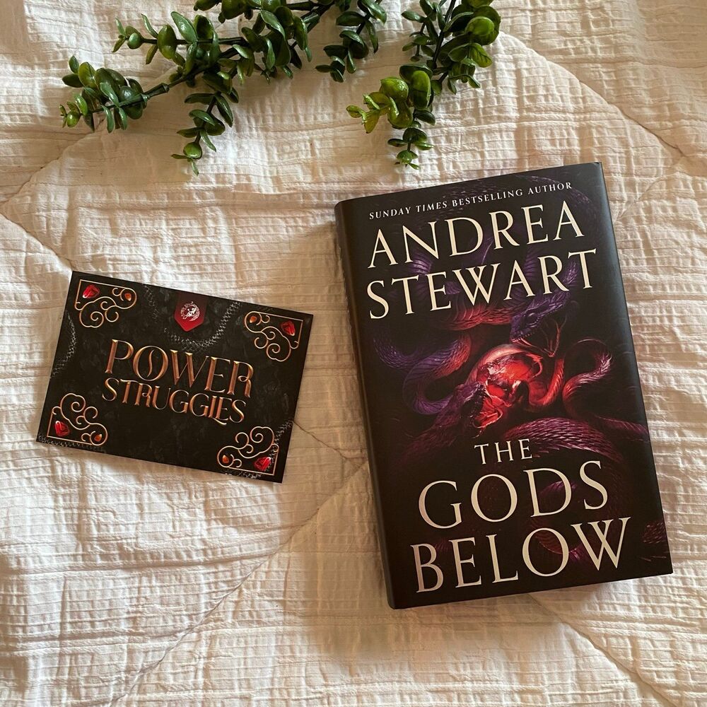 The Gods Below by Andrea Stewart Hardcover Fairyloot Edition Stenciled Pages